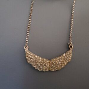 Vintage Angel Wings SS Rhinestone Necklace